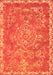 Machine Washable Abstract Orange Modern Area Rugs, wshabs1277org