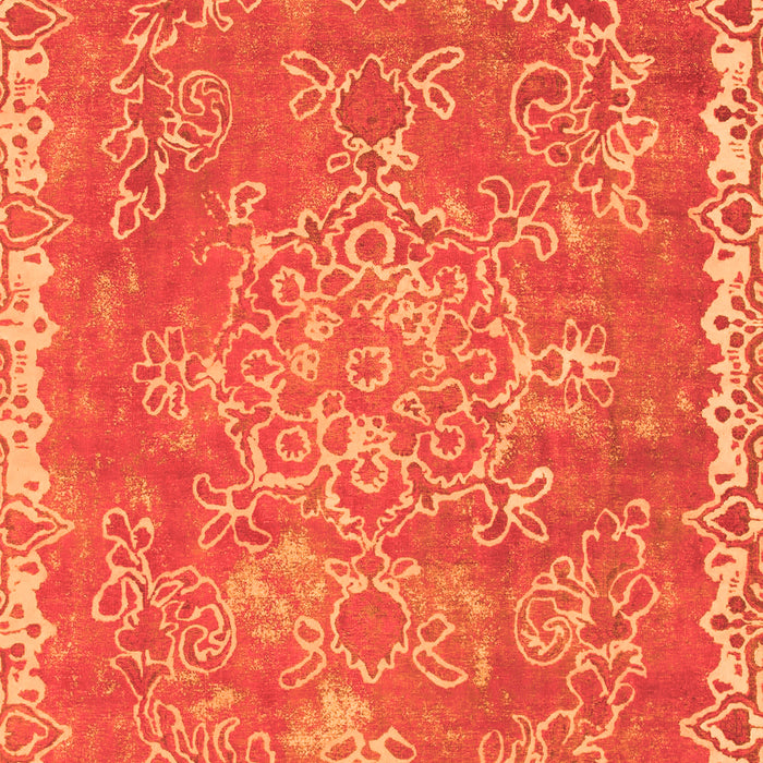 Machine Washable Abstract Orange Modern Area Rugs, wshabs1277org