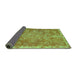 Sideview of Abstract Turquoise Modern Rug, abs1277turq