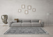 Machine Washable Abstract Gray Modern Rug in a Living Room,, wshabs1277gry