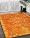 Abstract Orange Red Modern Rug in Family Room, abs1277