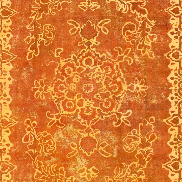 Machine Washable Abstract Orange Red Rug, wshabs1277