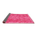 Sideview of Abstract Pink Modern Rug, abs1277pnk