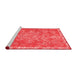 Modern Red Washable Rugs