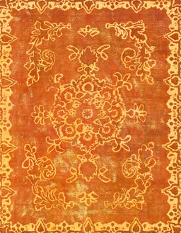 Abstract Orange Red Modern Rug, abs1277