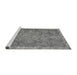 Sideview of Machine Washable Abstract Gray Modern Rug, wshabs1277gry