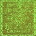 Square Abstract Green Modern Rug, abs1277grn