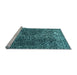 Sideview of Machine Washable Abstract Light Blue Modern Rug, wshabs1278lblu