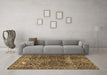 Machine Washable Abstract Brown Modern Rug in a Living Room,, wshabs1278brn