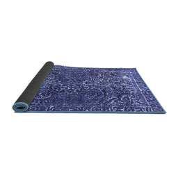 Sideview of Abstract Blue Modern Rug, abs1278blu