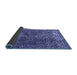 Sideview of Abstract Blue Modern Rug, abs1278blu