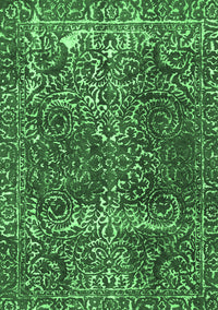 Abstract Emerald Green Modern Rug, abs1278emgrn