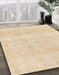 Machine Washable Abstract Yellow Rug in a Family Room, wshabs1279