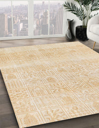 Abstract Yellow Modern Rug, abs1279