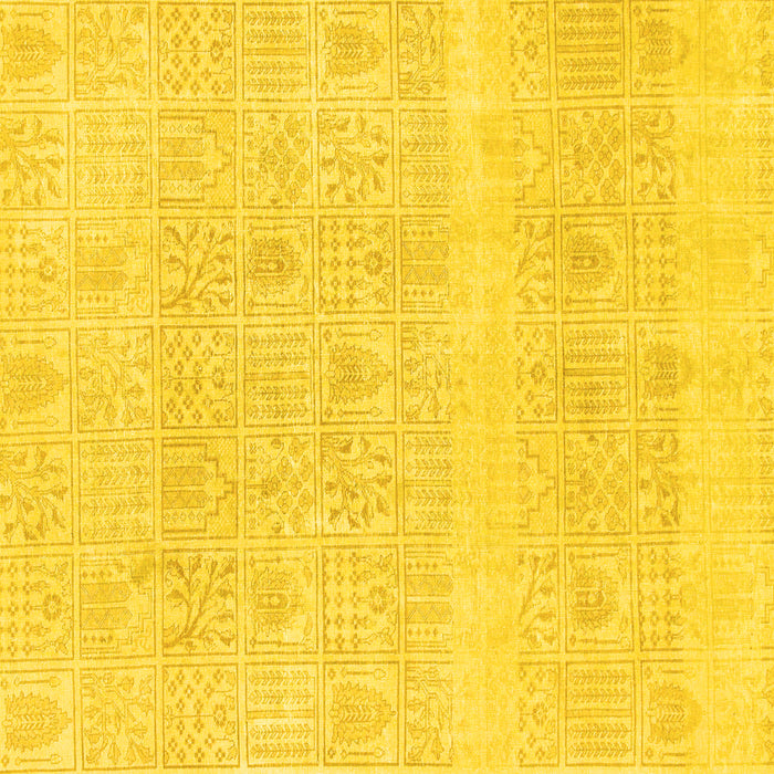 Square Abstract Yellow Modern Rug, abs1279yw