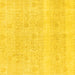 Square Abstract Yellow Modern Rug, abs1279yw