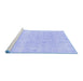 Sideview of Machine Washable Abstract Blue Modern Rug, wshabs1279blu