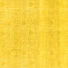 Square Machine Washable Abstract Yellow Modern Rug, wshabs1279yw