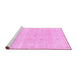 Sideview of Machine Washable Abstract Pink Modern Rug, wshabs1279pnk