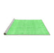 Sideview of Machine Washable Abstract Emerald Green Modern Area Rugs, wshabs1279emgrn