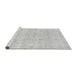 Sideview of Machine Washable Abstract Gray Modern Rug, wshabs1279gry