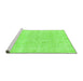 Sideview of Machine Washable Abstract Green Modern Area Rugs, wshabs1279grn