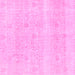 Square Machine Washable Abstract Pink Modern Rug, wshabs1279pnk