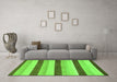 Machine Washable Solid Green Modern Area Rugs in a Living Room,, wshabs127grn