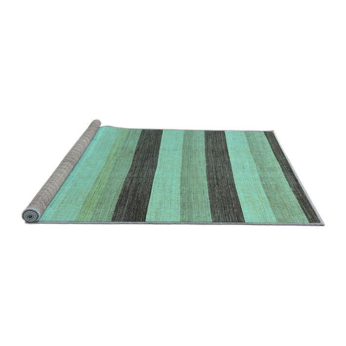 Sideview of Machine Washable Solid Light Blue Modern Rug, wshabs127lblu