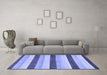 Machine Washable Solid Blue Modern Rug in a Living Room, wshabs127blu