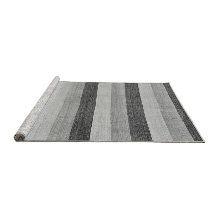 Sideview of Machine Washable Solid Gray Modern Rug, wshabs127gry