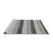 Sideview of Machine Washable Solid Gray Modern Rug, wshabs127gry