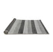 Sideview of Solid Gray Modern Rug, abs127gry