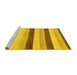 Sideview of Machine Washable Solid Yellow Modern Rug, wshabs127yw