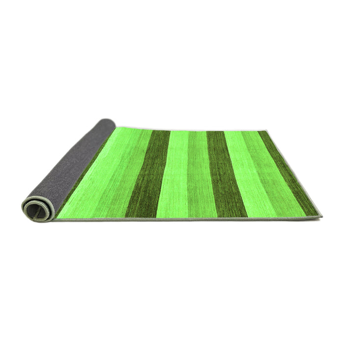 Sideview of Solid Green Modern Rug, abs127grn
