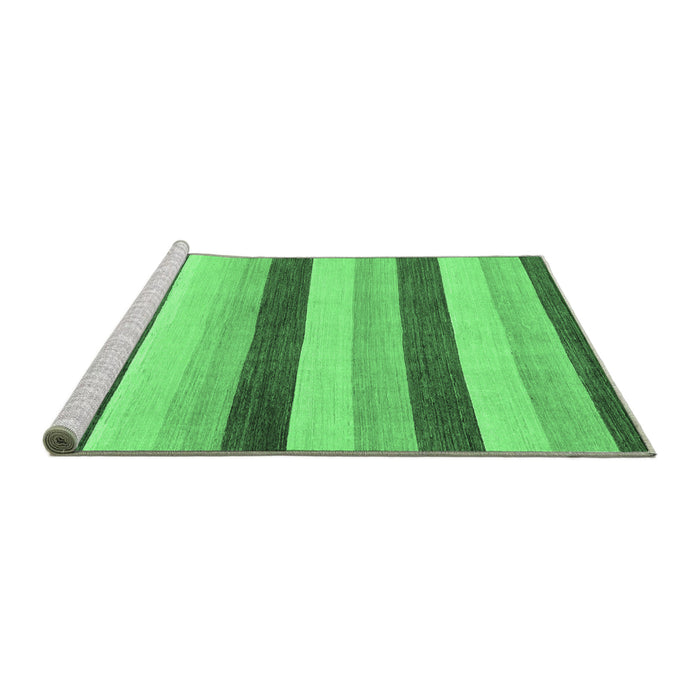 Sideview of Machine Washable Solid Emerald Green Modern Area Rugs, wshabs127emgrn