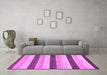 Machine Washable Solid Purple Modern Area Rugs in a Living Room, wshabs127pur