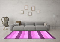 Machine Washable Solid Purple Modern Rug, wshabs127pur