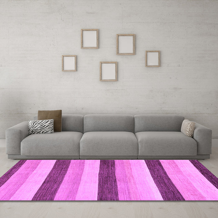 Machine Washable Solid Purple Modern Area Rugs in a Living Room, wshabs127pur