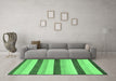 Machine Washable Solid Emerald Green Modern Area Rugs in a Living Room,, wshabs127emgrn