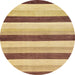 Round Abstract Red Solid Rug, abs127