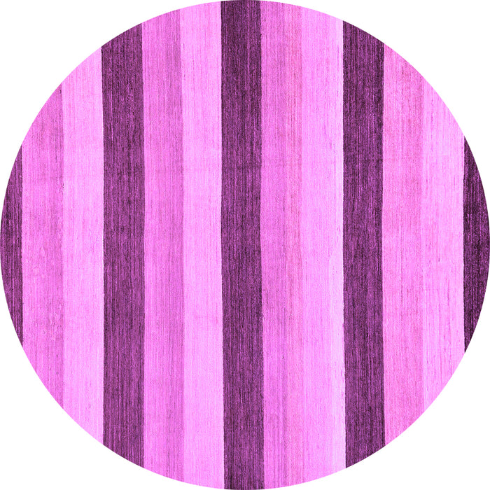 Round Solid Purple Modern Rug, abs127pur