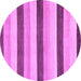 Round Solid Purple Modern Rug, abs127pur