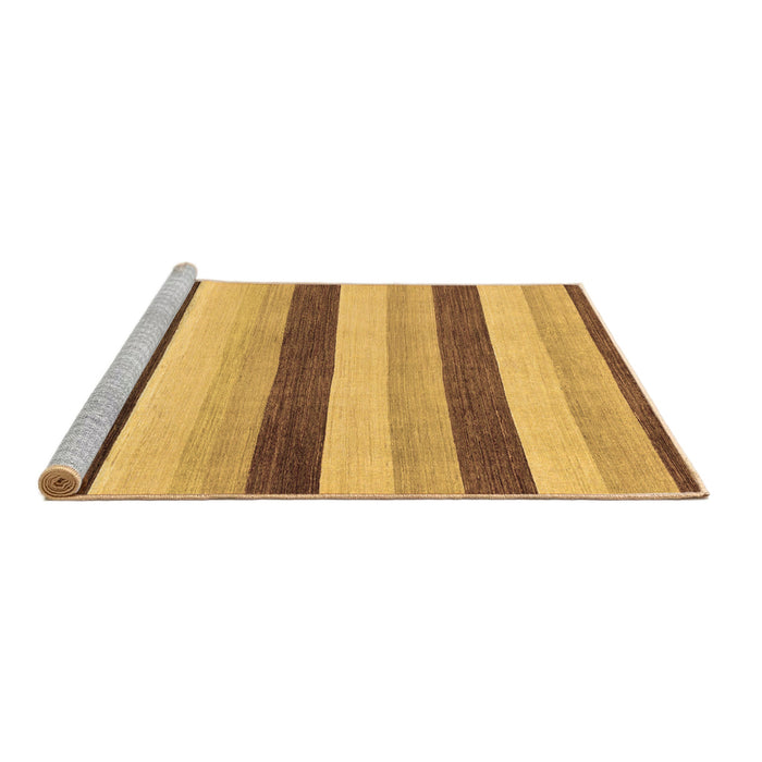 Sideview of Machine Washable Solid Brown Modern Rug, wshabs127brn