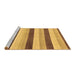 Sideview of Machine Washable Solid Brown Modern Rug, wshabs127brn