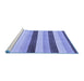 Sideview of Machine Washable Solid Blue Modern Rug, wshabs127blu