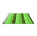 Sideview of Machine Washable Solid Green Modern Area Rugs, wshabs127grn
