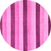 Round Solid Pink Modern Rug, abs127pnk