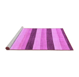 Sideview of Machine Washable Solid Purple Modern Area Rugs, wshabs127pur