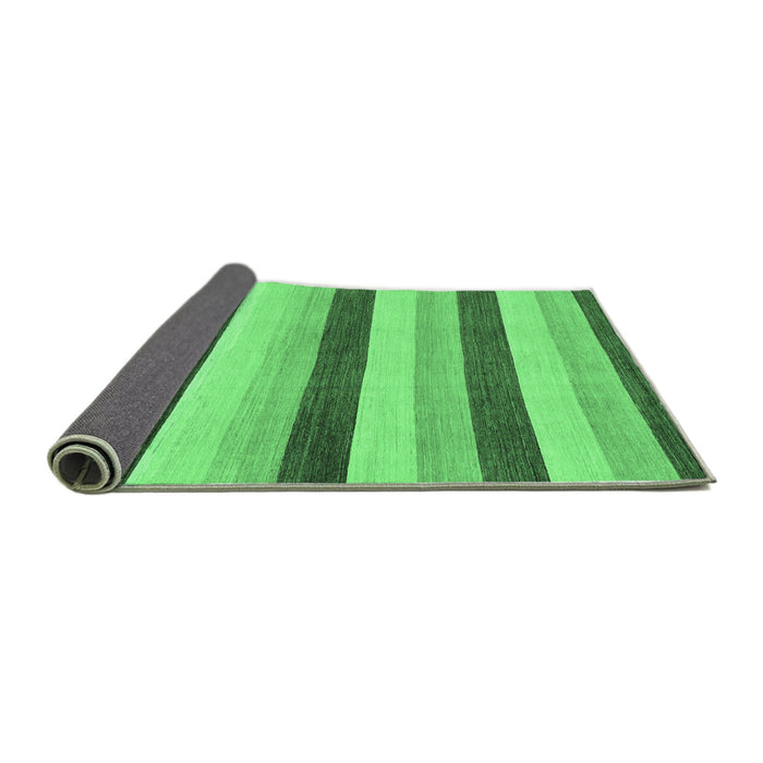 Sideview of Solid Emerald Green Modern Rug, abs127emgrn